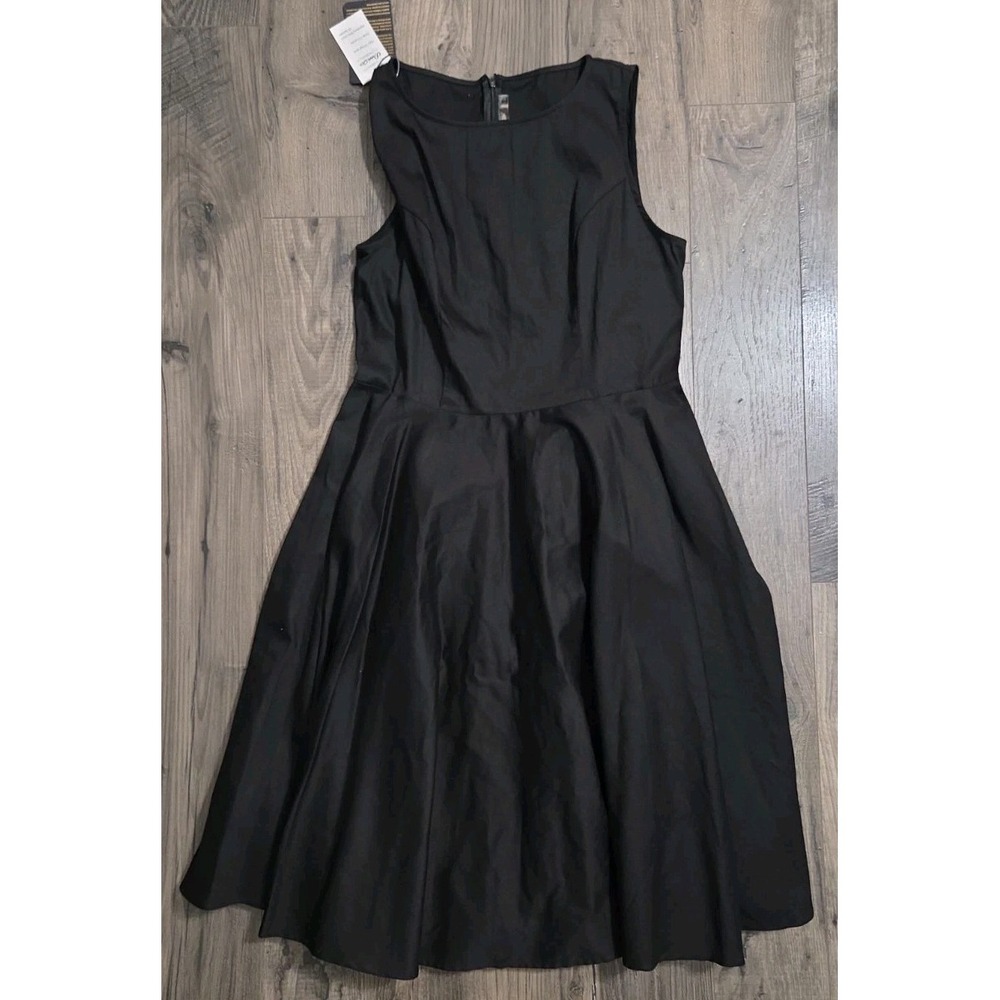 Anni Coco Black Vintage Retro Black Halloween Dress Poof NWT Zip Back L Womens